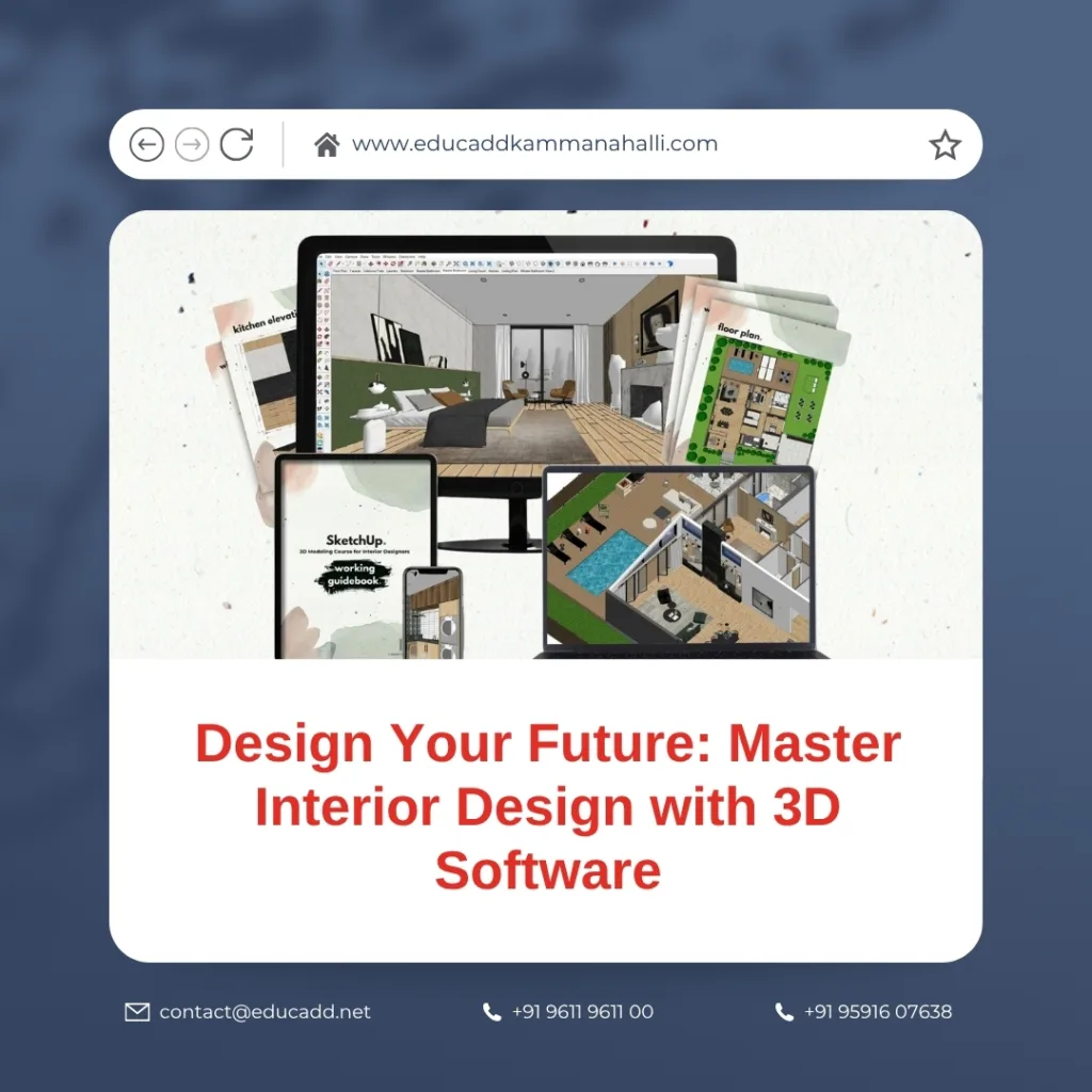 interior design with 3D software for a creative career